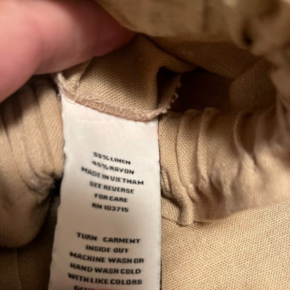 Nanette Lepore Skirt Button down Linen Blend Elastic Waist - Picture 8 of 8